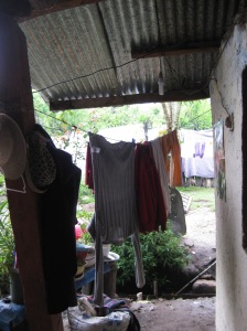 Then you can reach our backyard and living space.  Gotta dry cloths where-ever there's a covered space from the daily rains.