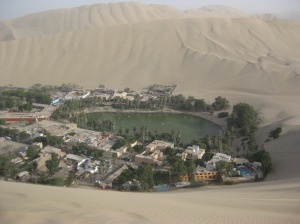 On top of the dunes is the best way to see the entire town of about 200 people.  Started up around 1920 as a relaxation, and medicinal bathing resort..  it has since turned into a travelers mecca for dune buggy rides, sandboarding, and late night parties with other foreigners.