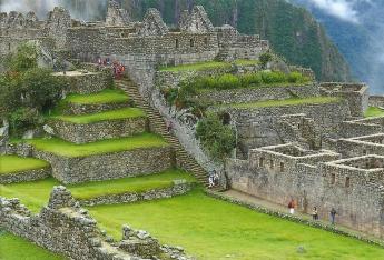Terraces and the largest courtyard of Macchu Picchu