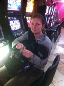 Andrea surprised because of how difficult it is to make money last in the slots.